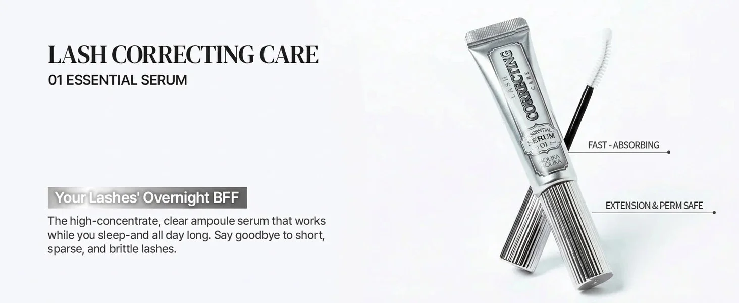 Holika Holika Lash Correcting Care Special Set (01 Essential Serum + 02 Black Serum) 0.32 oz.(9g) x 2ea detail 3