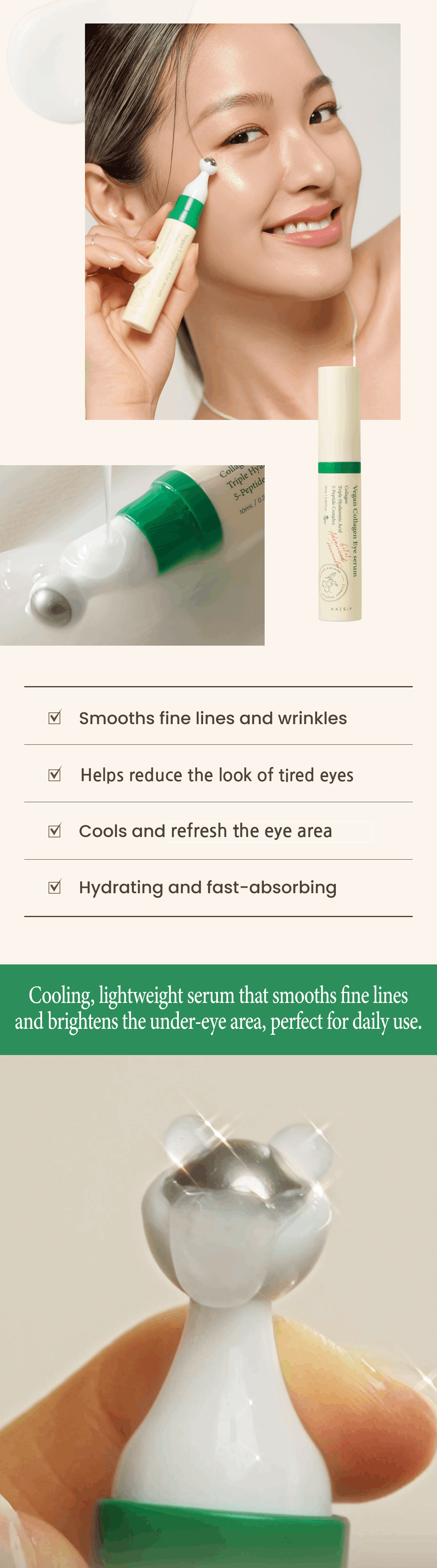 AXIS-Y Vegan Collagen Eye Serum 0.34 fl. oz.(10ml) detail 2
