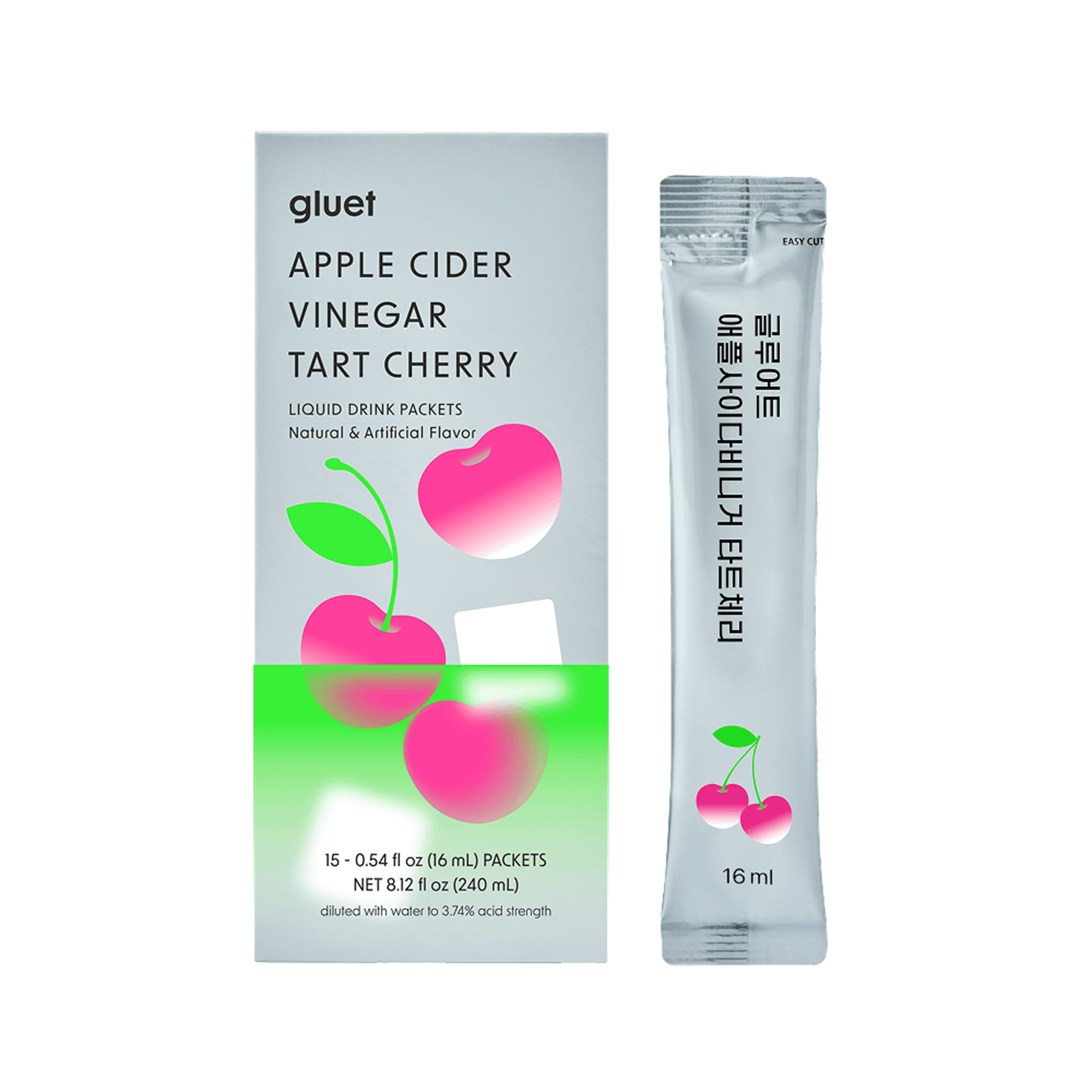 [4flavors] Gluet Apple Cider Vinegar 0.54 oz.(16ml) x 15ea detail 5