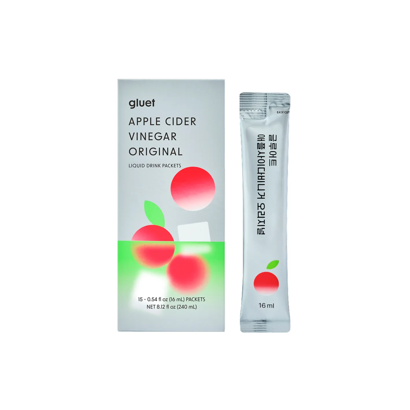 [4flavors] Gluet Apple Cider Vinegar 0.54 oz.(16ml) x 15ea detail 1