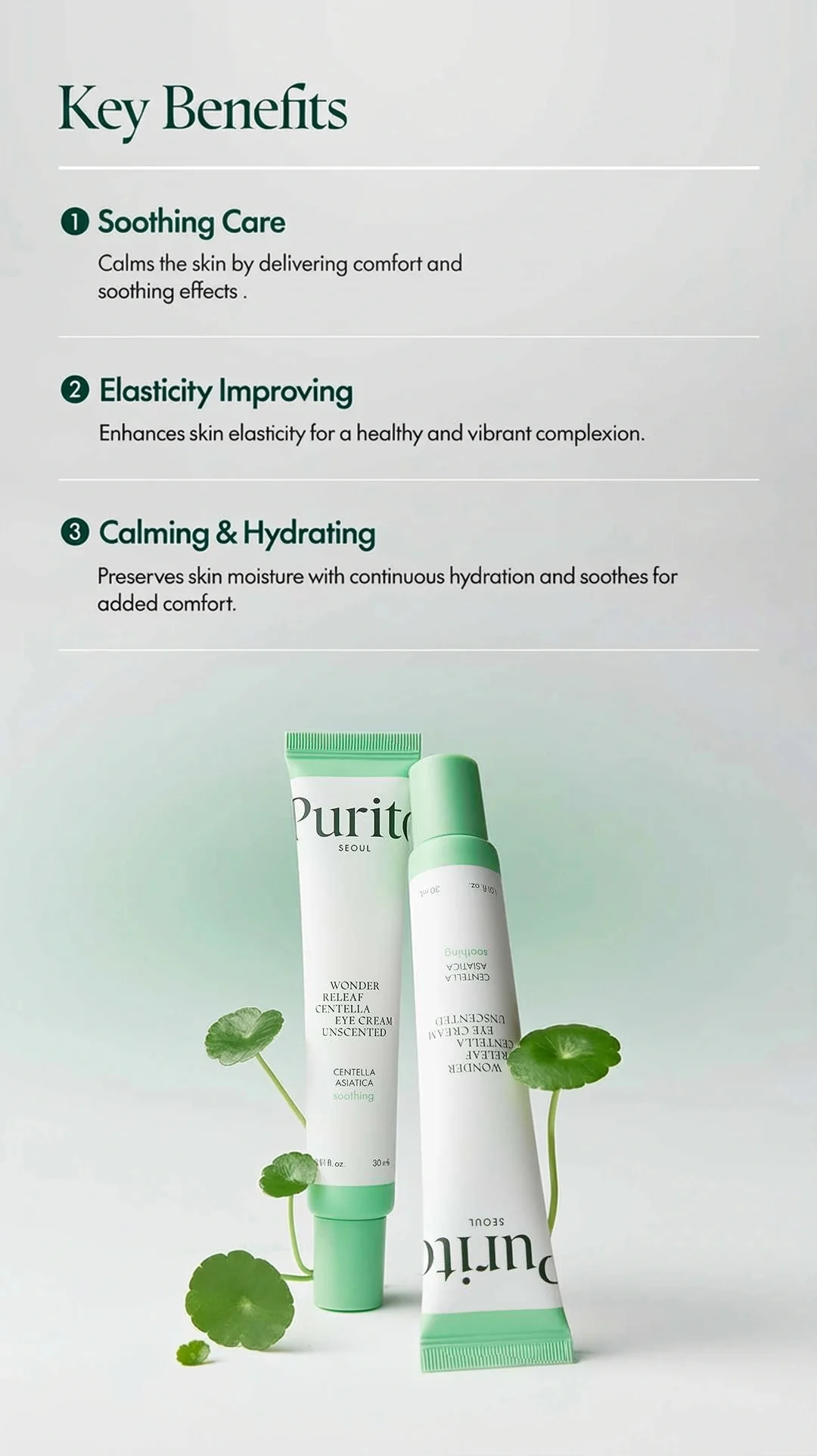 PURITO SEOUL Wonder Releaf Centella Eye Cream Unscented 1.01 fl. oz.(30ml) detail 2