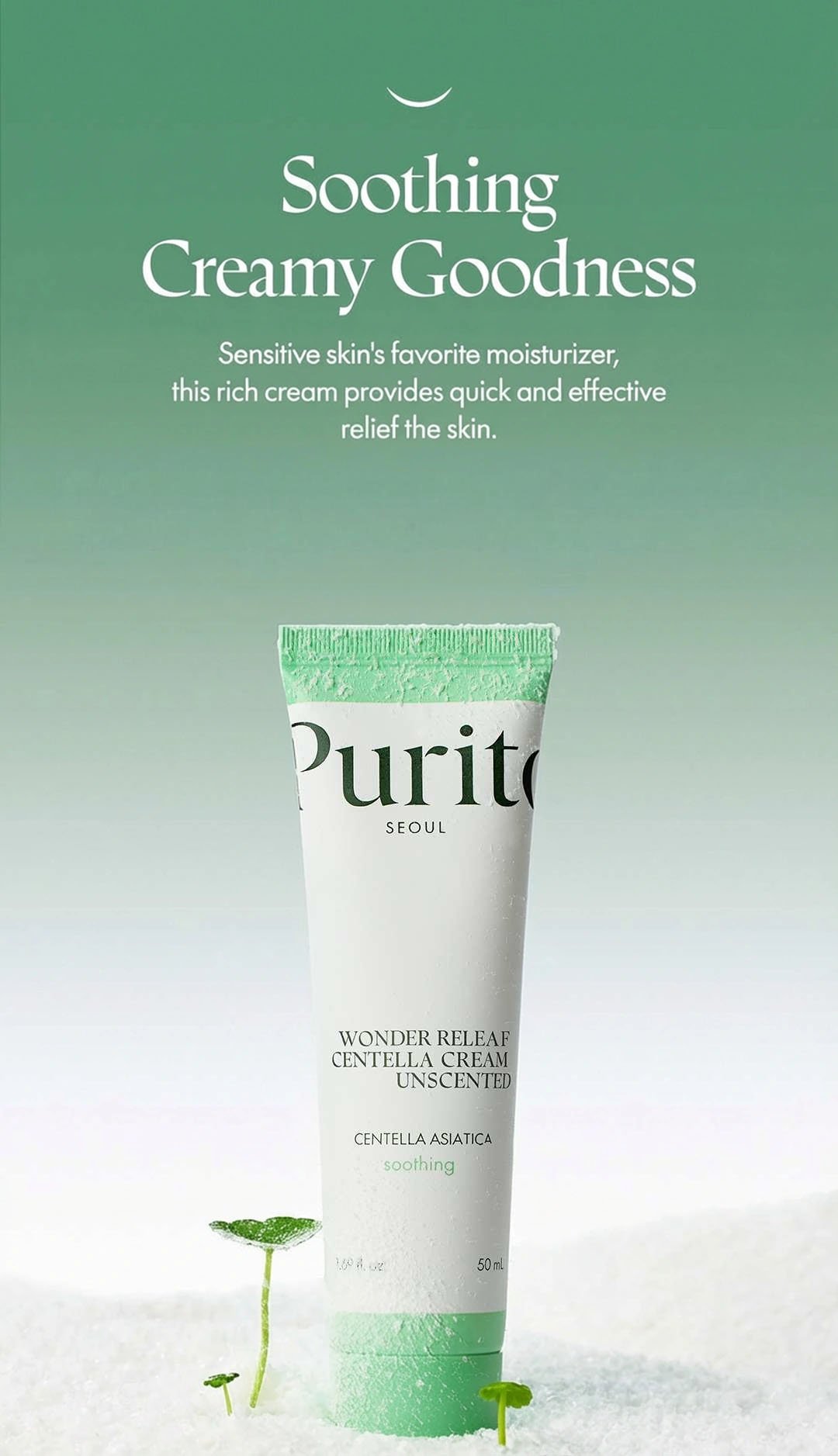 PURITO SEOUL Wonder Releaf Centella Cream Unscented 1.69 fl. oz.(50ml) detail 1