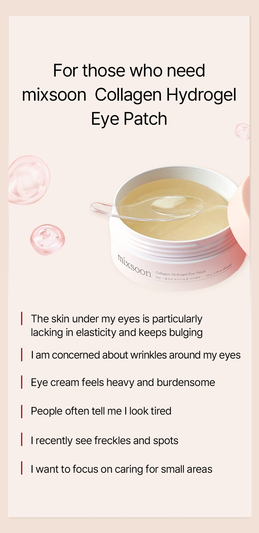 mixsoon Collagen Hydrogel Eye Patch 2.96 oz.(84g) x 30ea detail 4