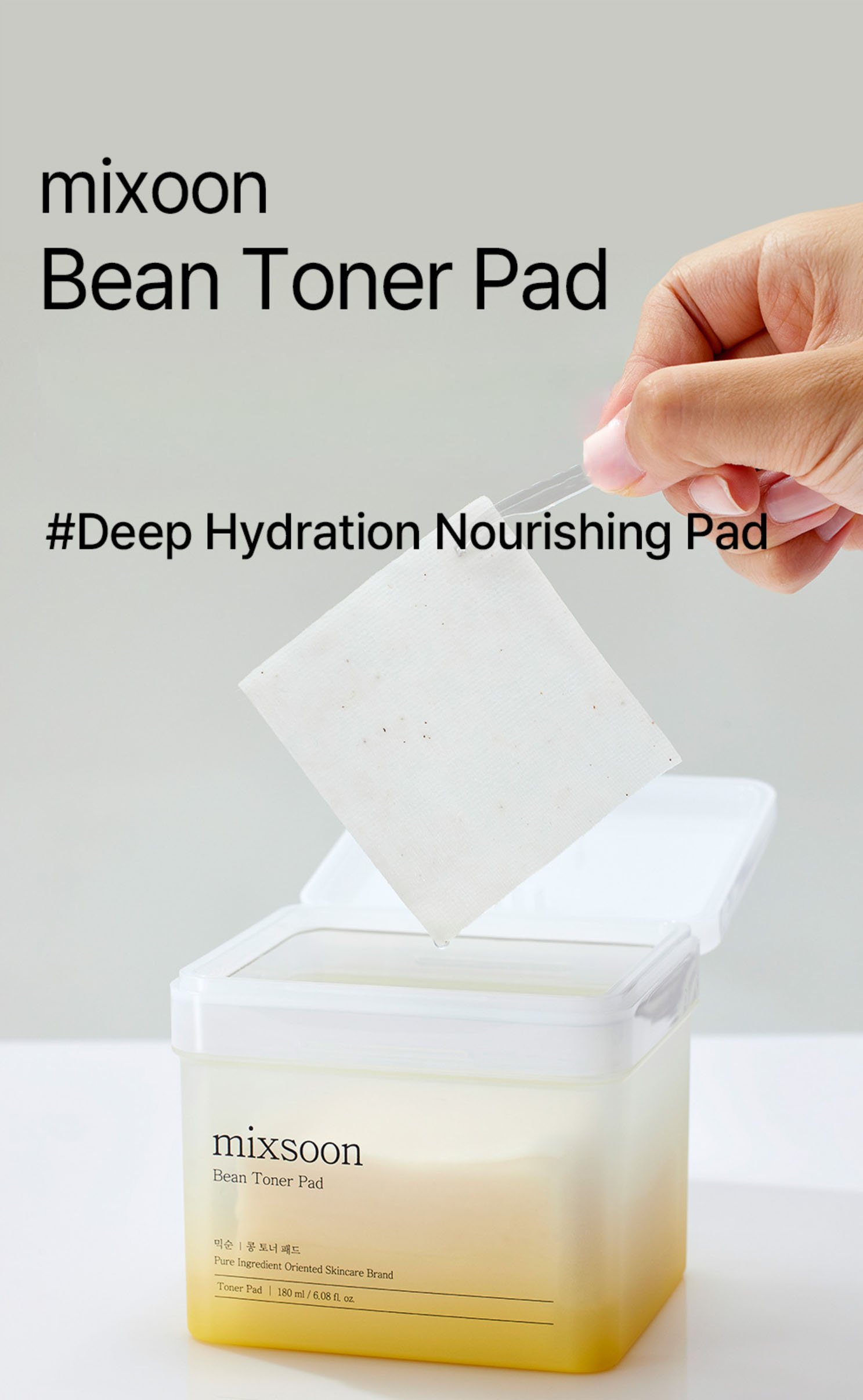 mixsoon Bean Toner Pad 6.08 fl. oz.(180ml) x 70ea detail 1