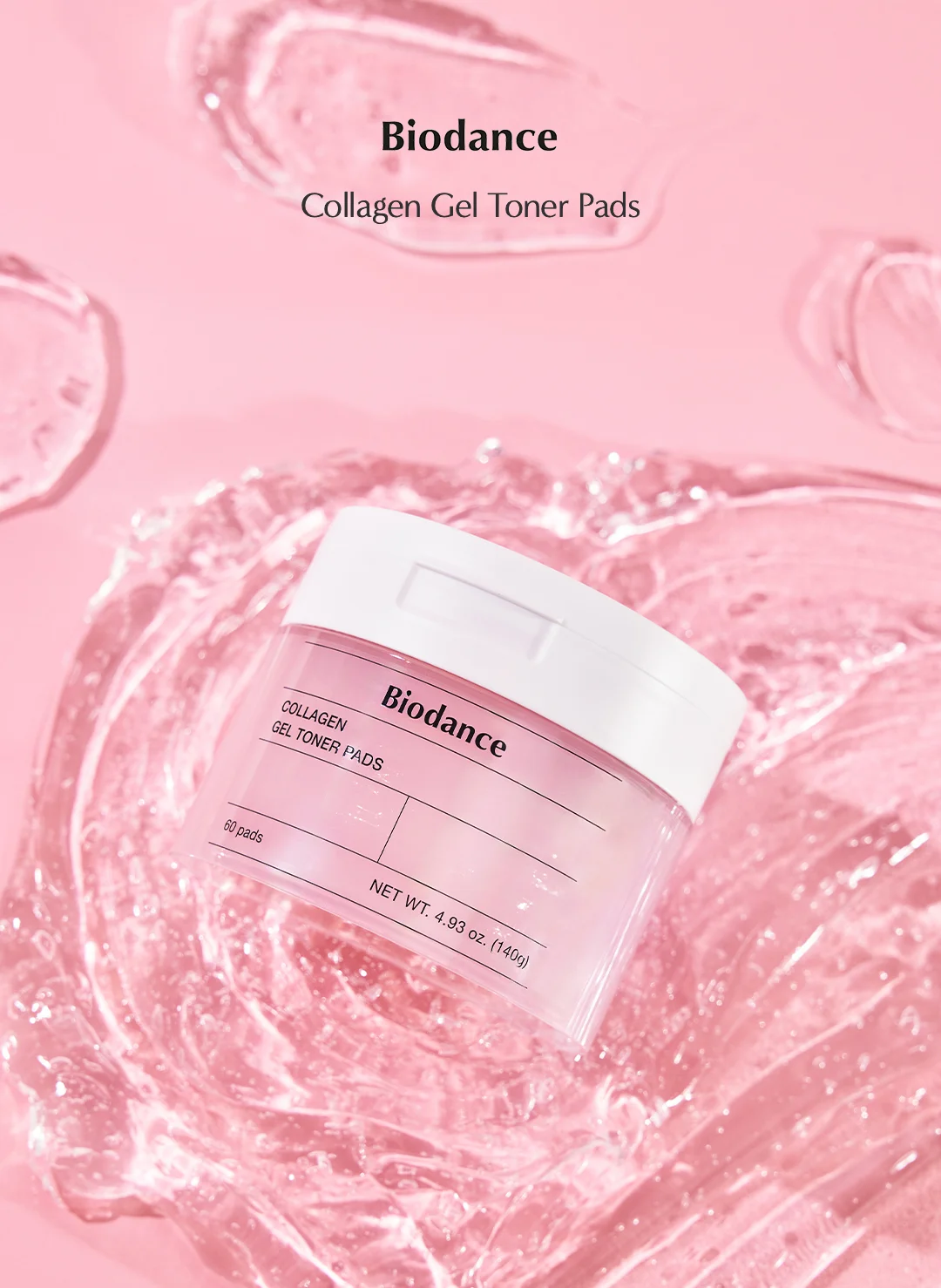 Biodance Collagen Gel Toner pads 60 pads 4.93 oz.(140g) detail 1