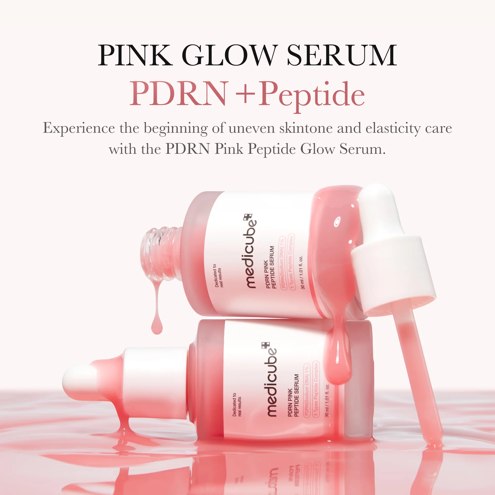 medicube PDRN Pink Peptide Serum 1.01 fl. oz.(30ml) detail 1