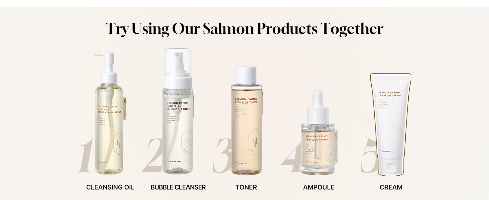 HEVEBLUE Salmon Caring Centella Set : Centella Cream 3.38 fl. oz.(100ml) + Centella Toner 0.8 fl. oz.(25ml) detail 5