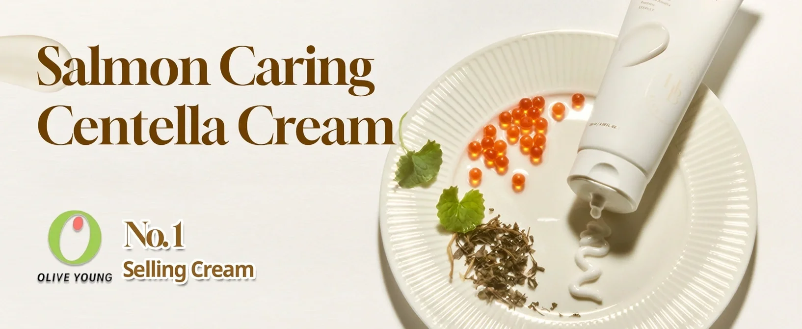 HEVEBLUE Salmon Caring Centella Set : Centella Cream 3.38 fl. oz.(100ml) + Centella Toner 0.8 fl. oz.(25ml) detail 1