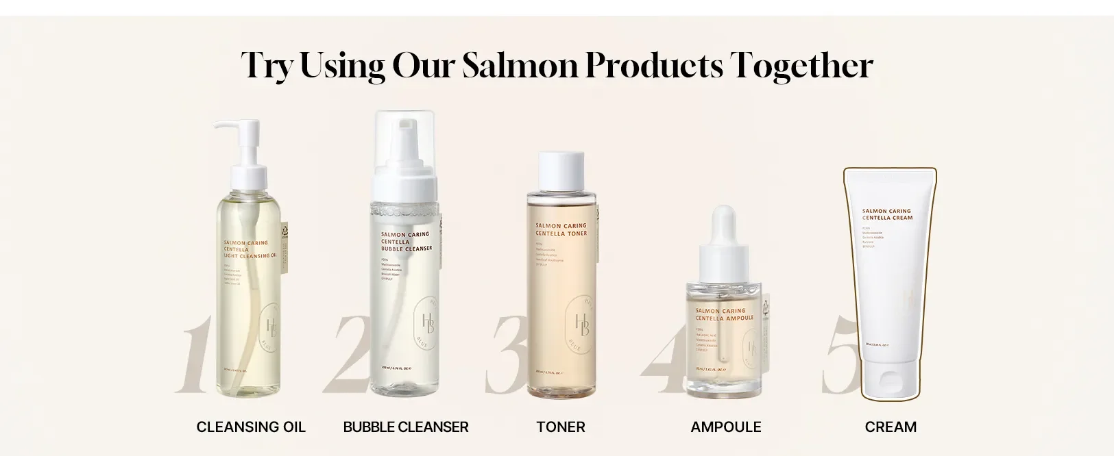 HEVEBLUE Salmon Caring Centella Set : Centella Toner 4.4 fl. oz.(200ml) + Centella Cream 0.7 fl. oz.(20ml) detail 9