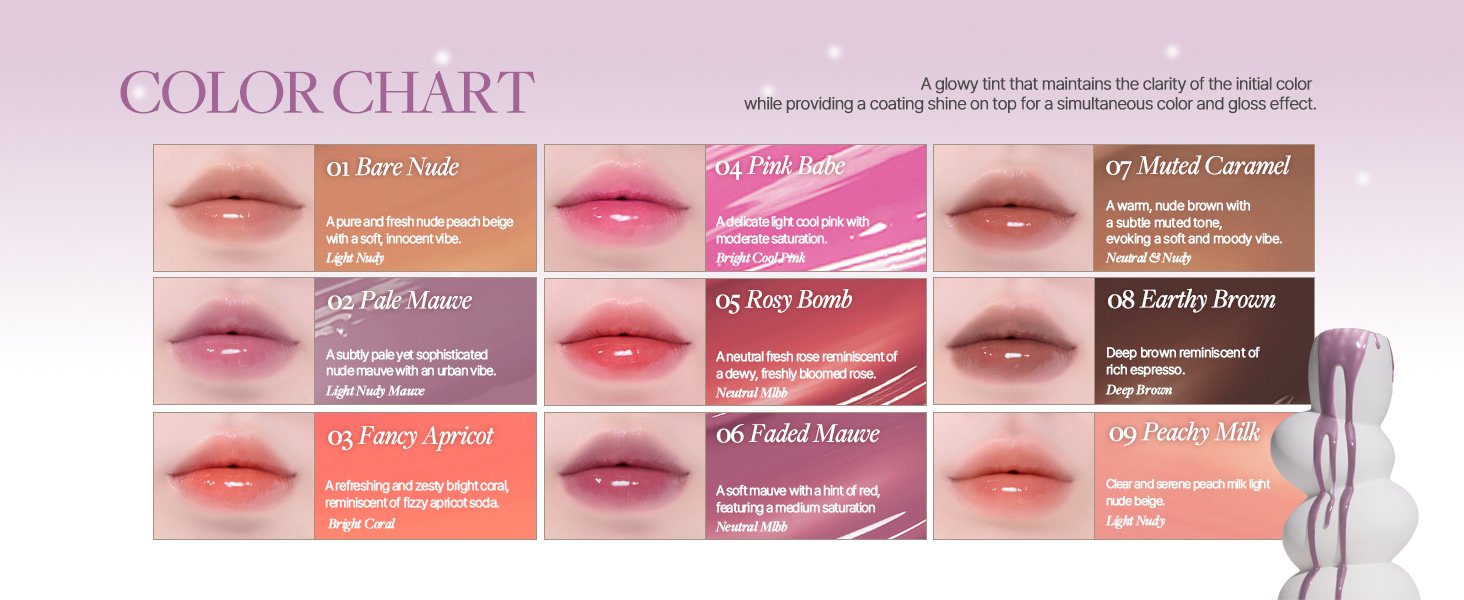 [6colors] Heart Percent Dote On Mood One Way Glowy Tint 0.14 oz.(4g) detail 5
