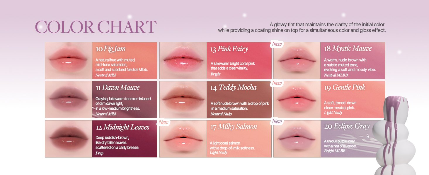 [6colors] Heart Percent Dote On Mood One Way Glowy Tint 0.14 oz.(4g) detail 6