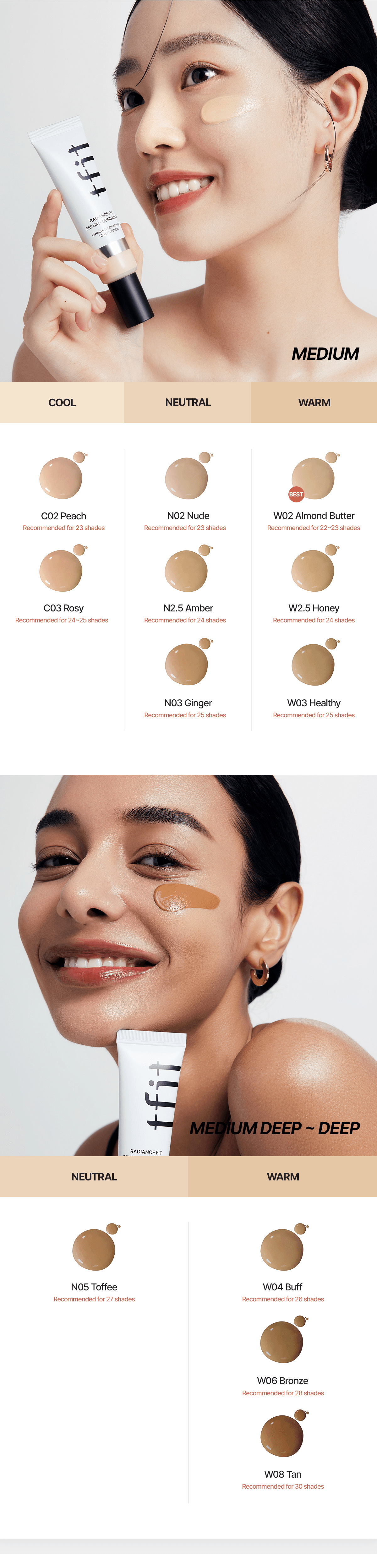 [30colors] tfit Radiance Fit Serum Foundation 1.05 oz.(30g) detail 7
