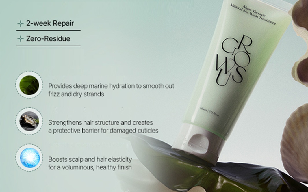 Growus Algae Therapy Mineral No Wash Treatment 5.07 fl. oz.(150ml