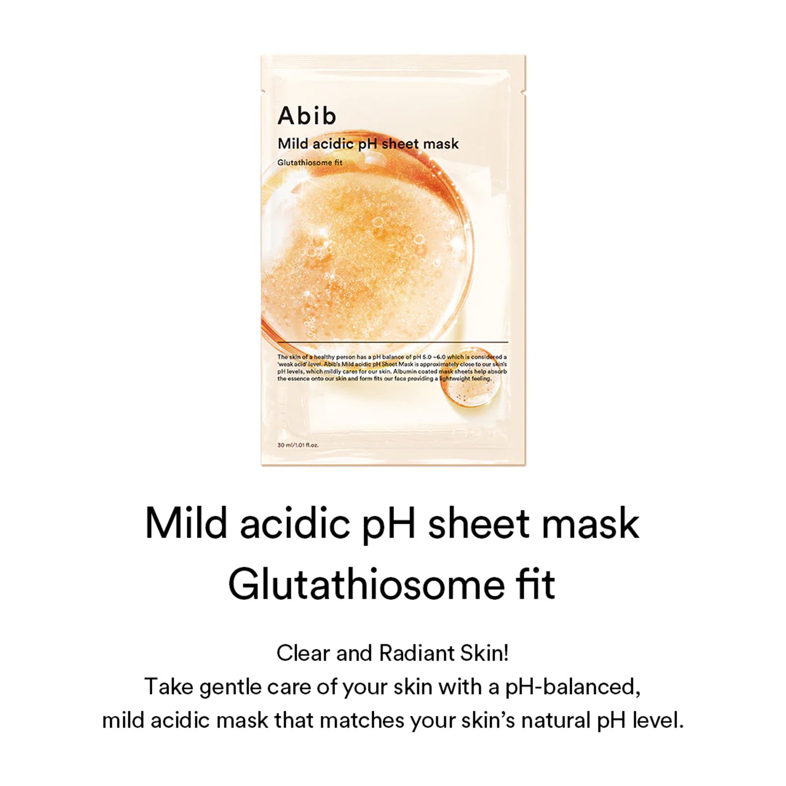 Abib Mild Acidic Ph Sheet Mask Glutathiosome Fit 1.01 fl. oz.(30ml) detail 1
