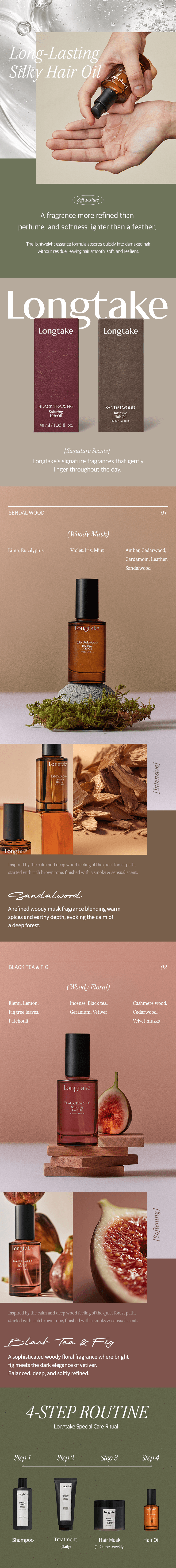 Longtake Black Tea & Fig Softening Hair Oil 1.35 fl. oz.(40ml) detail 2
