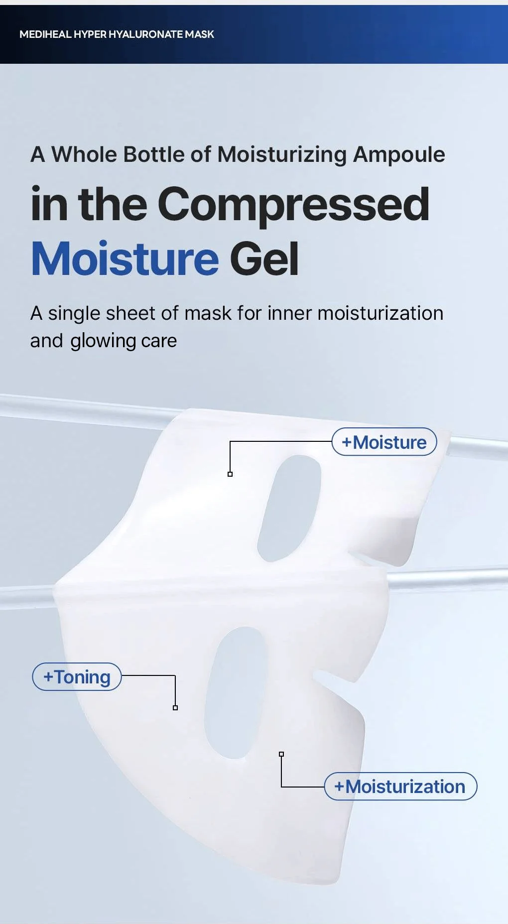 MEDIHEAL Hyper Hyaluronate Mask 1.23 oz.(35g) x 4ea detail 2