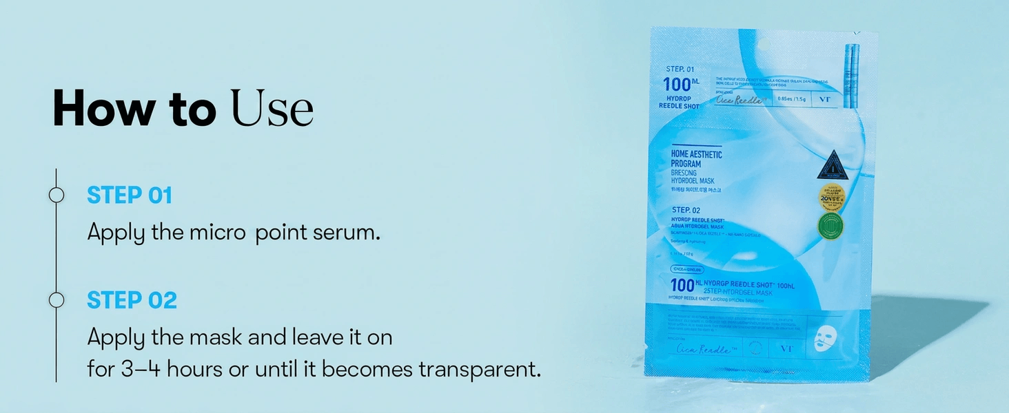 [5types] VT Color Reedle Shot 100 2step Hydrogel Mask Sheet 1ct 1.16 oz.(33g) detail 14