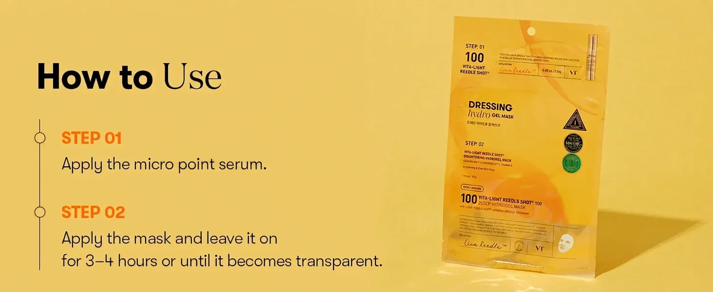 [5types] VT Color Reedle Shot 100 2step Hydrogel Mask Sheet 1ct 1.16 oz.(33g) detail 6