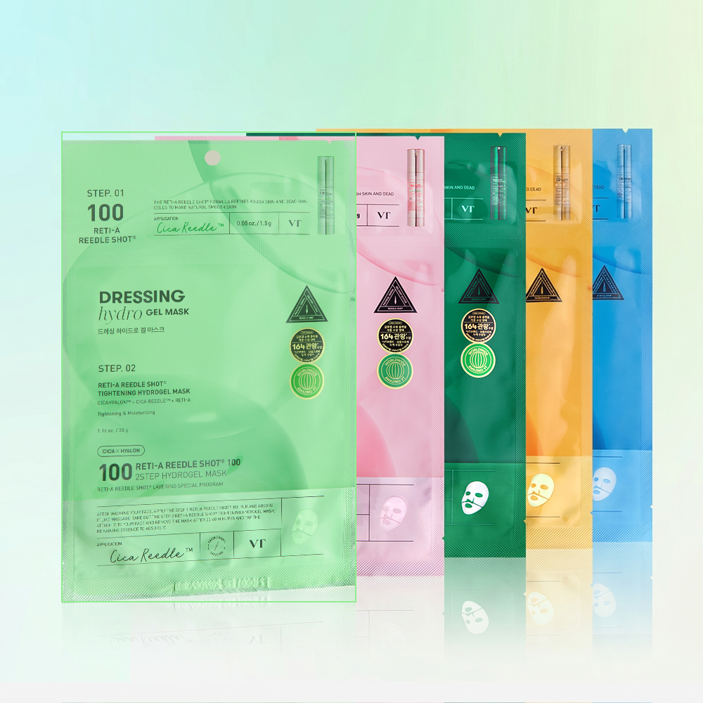 [5types] VT Color Reedle Shot 100 2step Hydrogel Mask Sheet 1.16 oz.(33g) x 1ea - Image 2 of 2