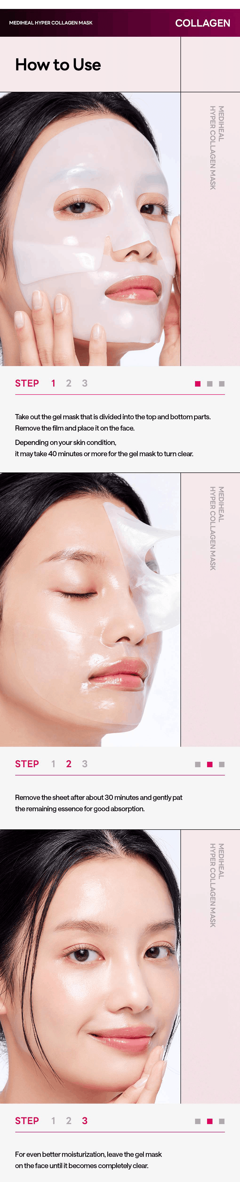 MEDIHEAL Hyper Collagen Mask 1.23 oz.(35g) x 10ea detail 4