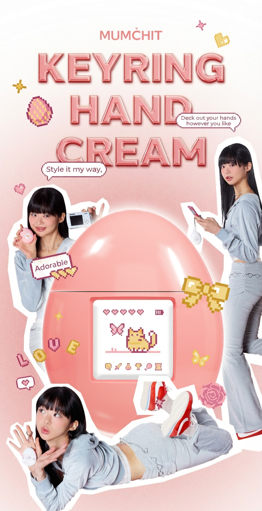 [4scents] MUMCHIT Perfume Keyring Hand Cream Rosy Posy 1.69 fl. oz.(50ml) detail 1