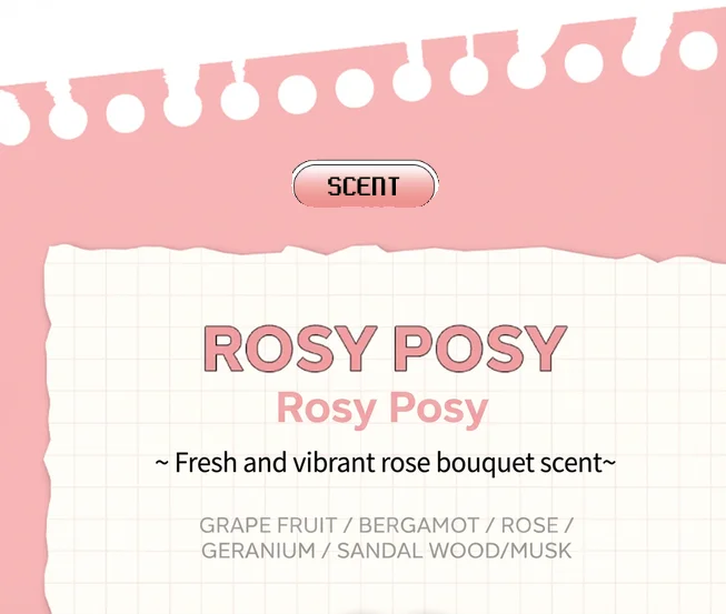 [4scents] MUMCHIT Perfume Keyring Hand Cream Rosy Posy 1.69 fl. oz.(50ml) detail 3