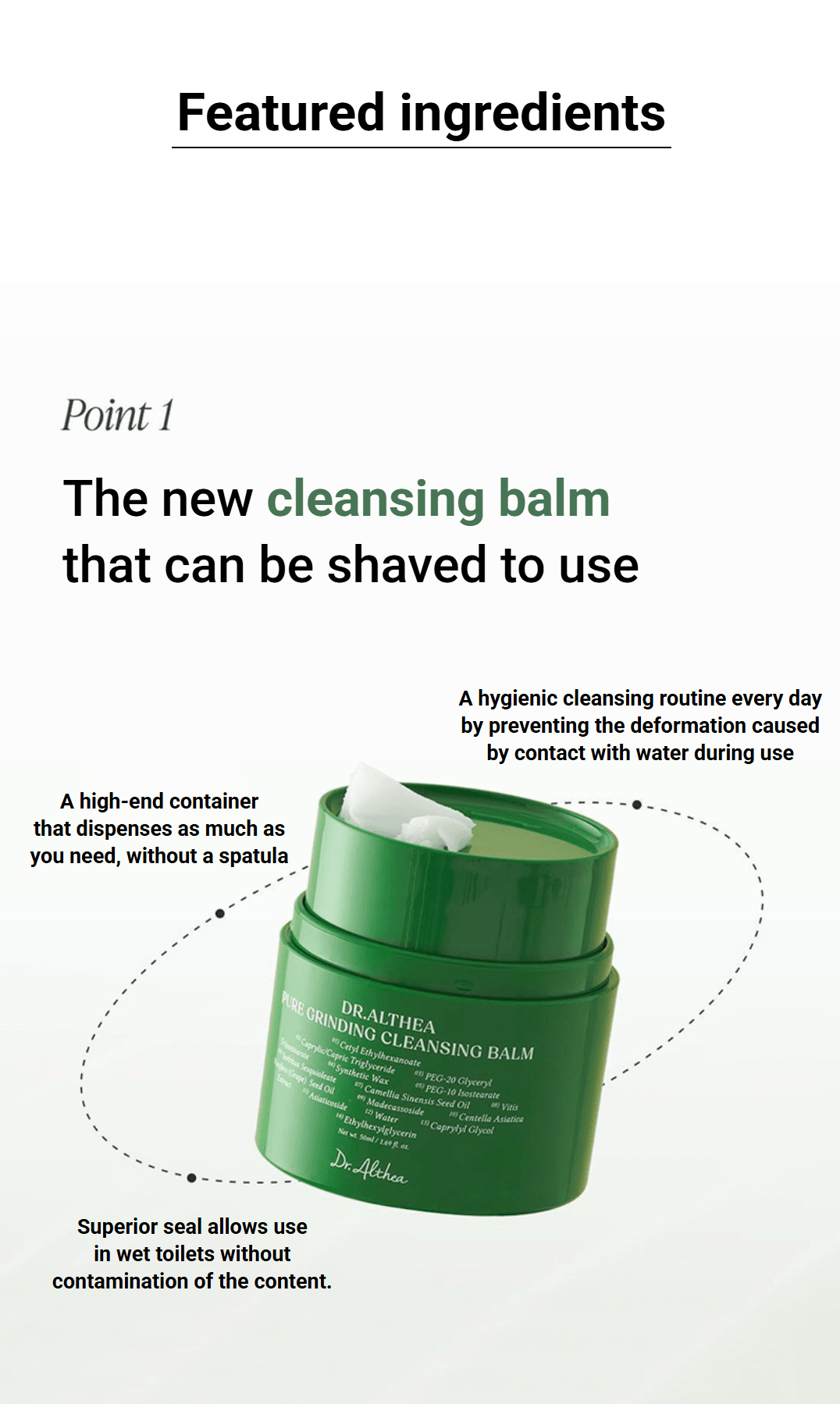 Dr.Althea Pure Grinding Cleansing Balm 1.69 fl. oz.(50ml) detail 4