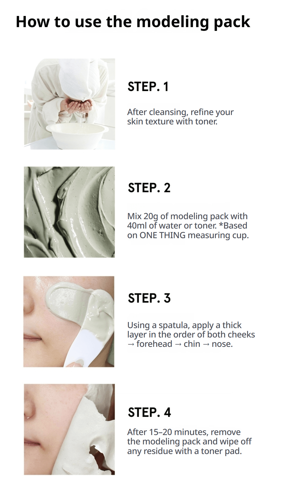 ONE THING Collagen Modeling Pack 0.70 oz.(20g) x 7ea detail 5