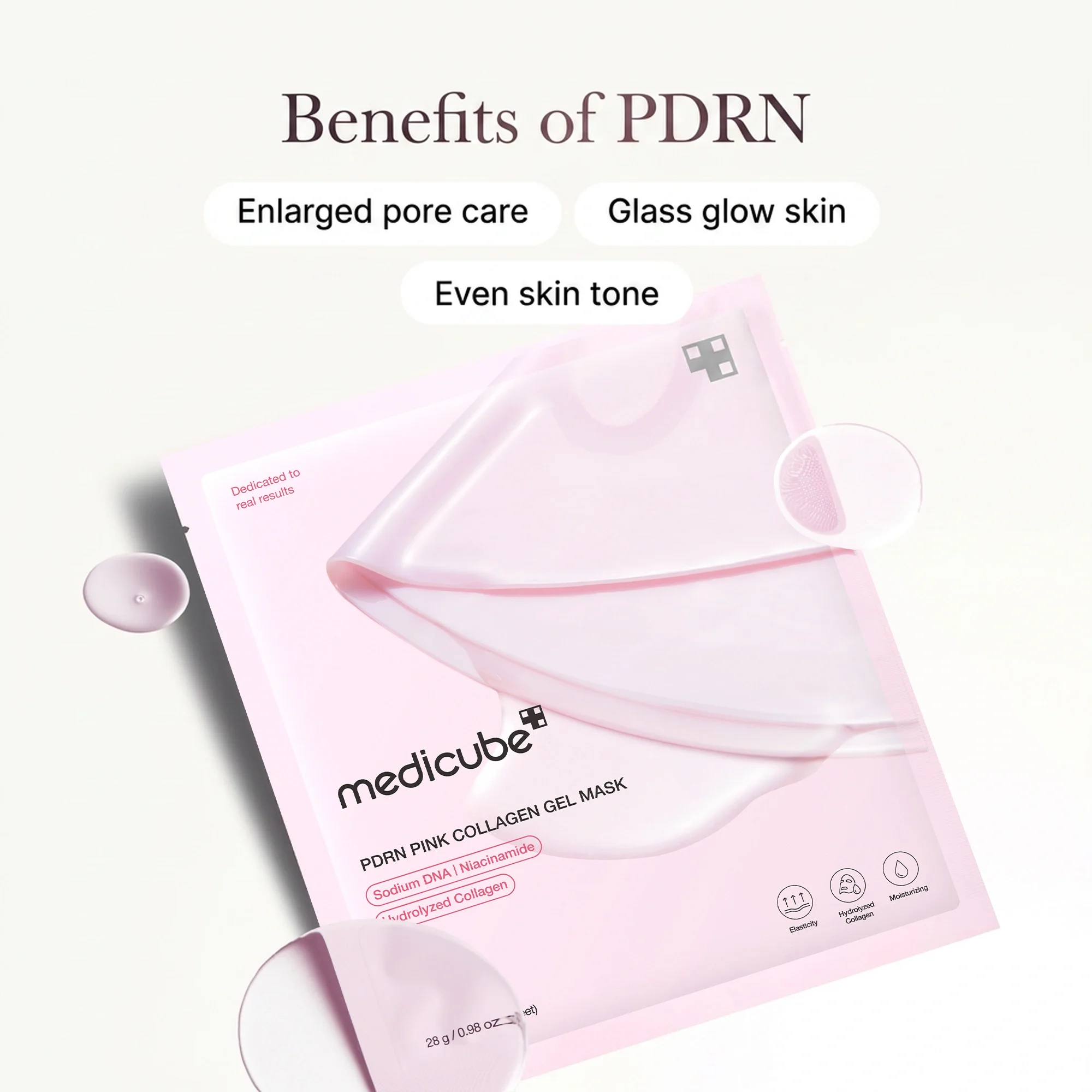 medicube PDRN Pink Collagen Gel Mask 0.98 oz.(28g) x 4ea detail 4