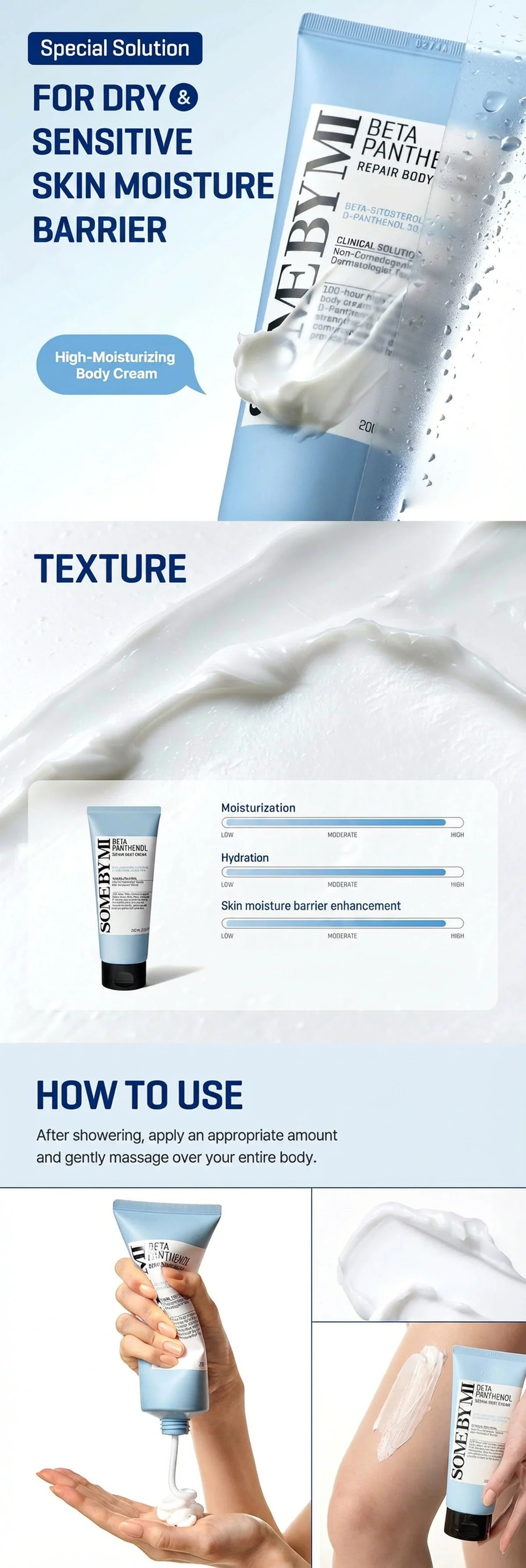 SOMEBYMI Beta Panthenol Repair Body Cream 6.76 fl. oz.(200ml) detail 1