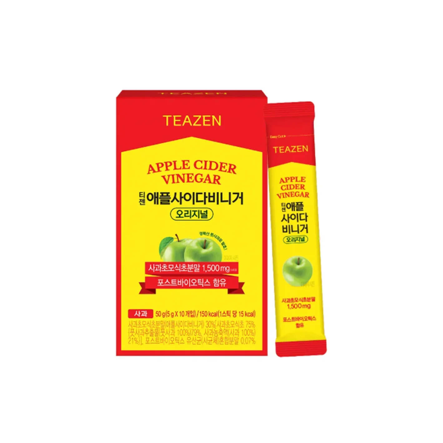 Teazen Apple Cider Vinegar 1.76 oz.(50g) x 10ea detail 1