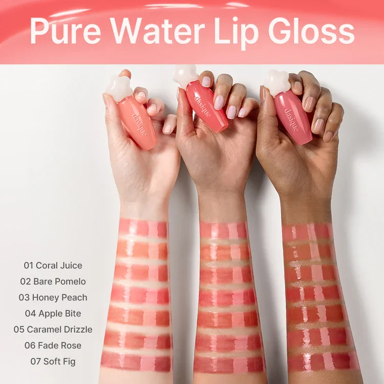 [6colors] dasique Pure Water Lip Gloss 0.49 oz.(4g) detail 4