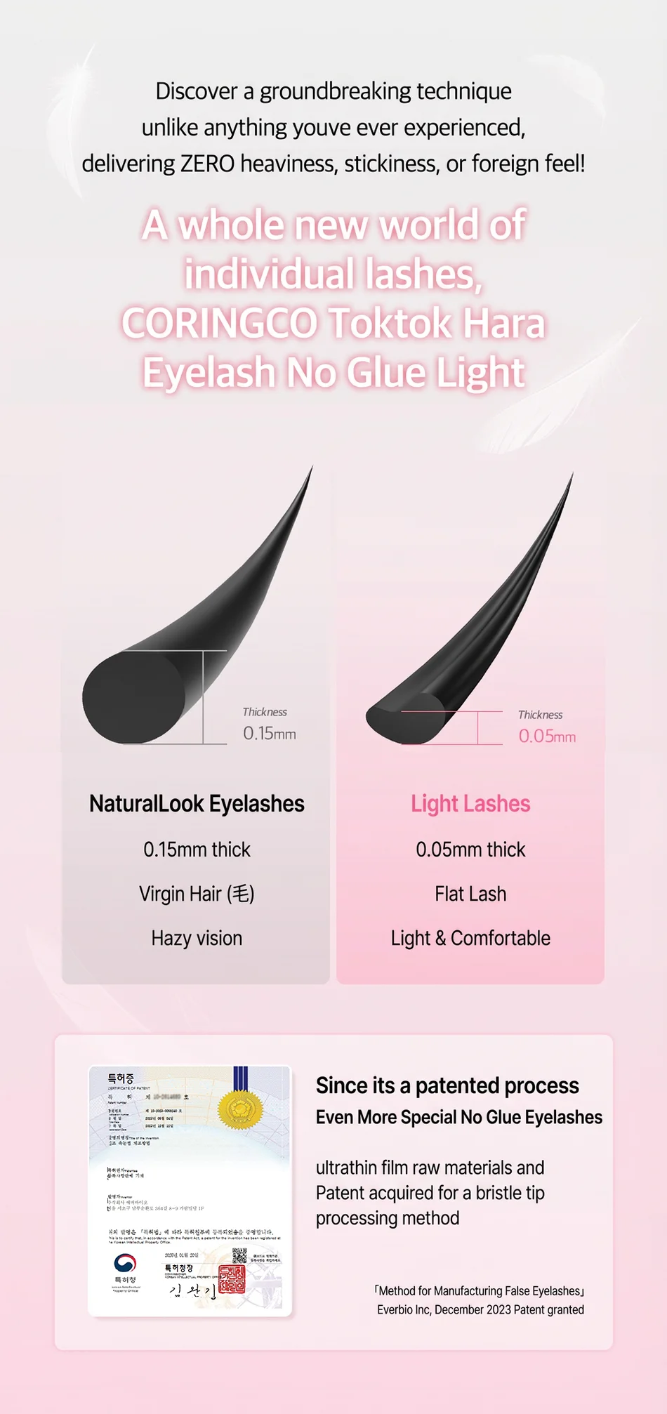 [11types] CORINGCO Toktokhara No Glue Eyelash detail 9