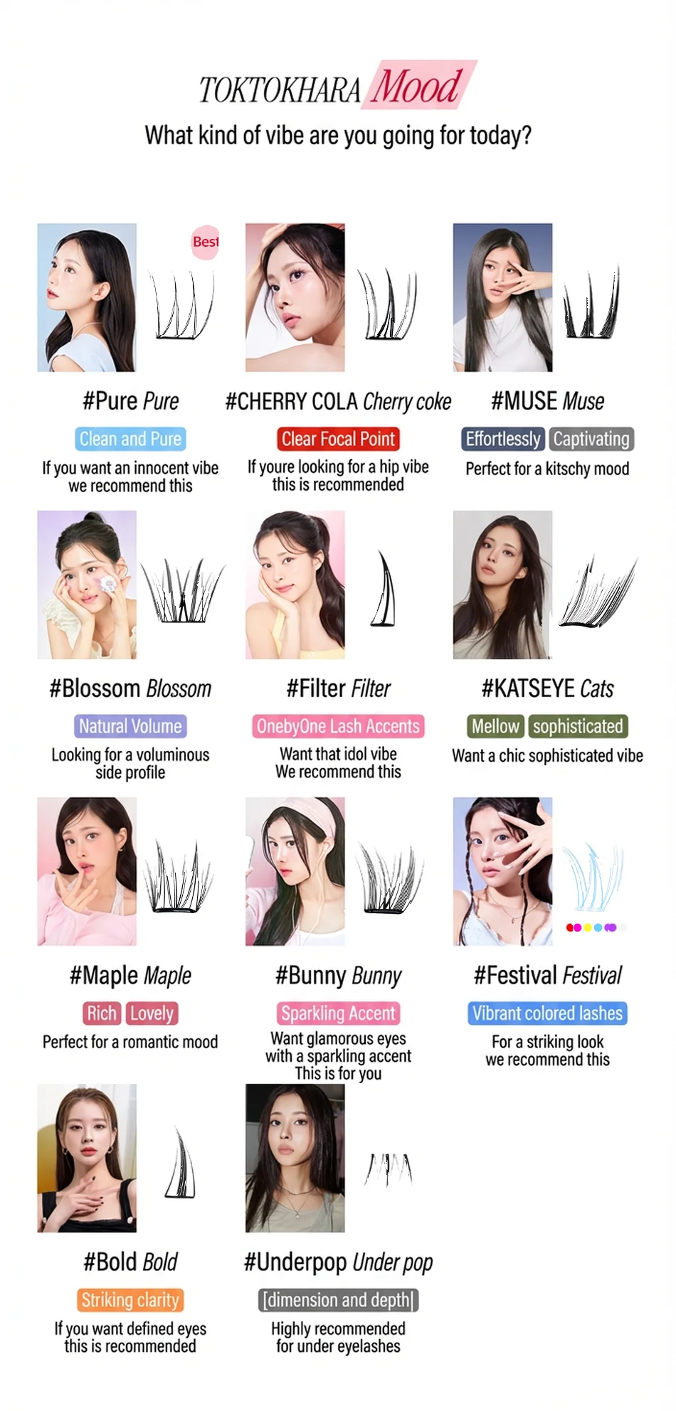 [11types] CORINGCO Toktokhara No Glue Eyelash detail 6