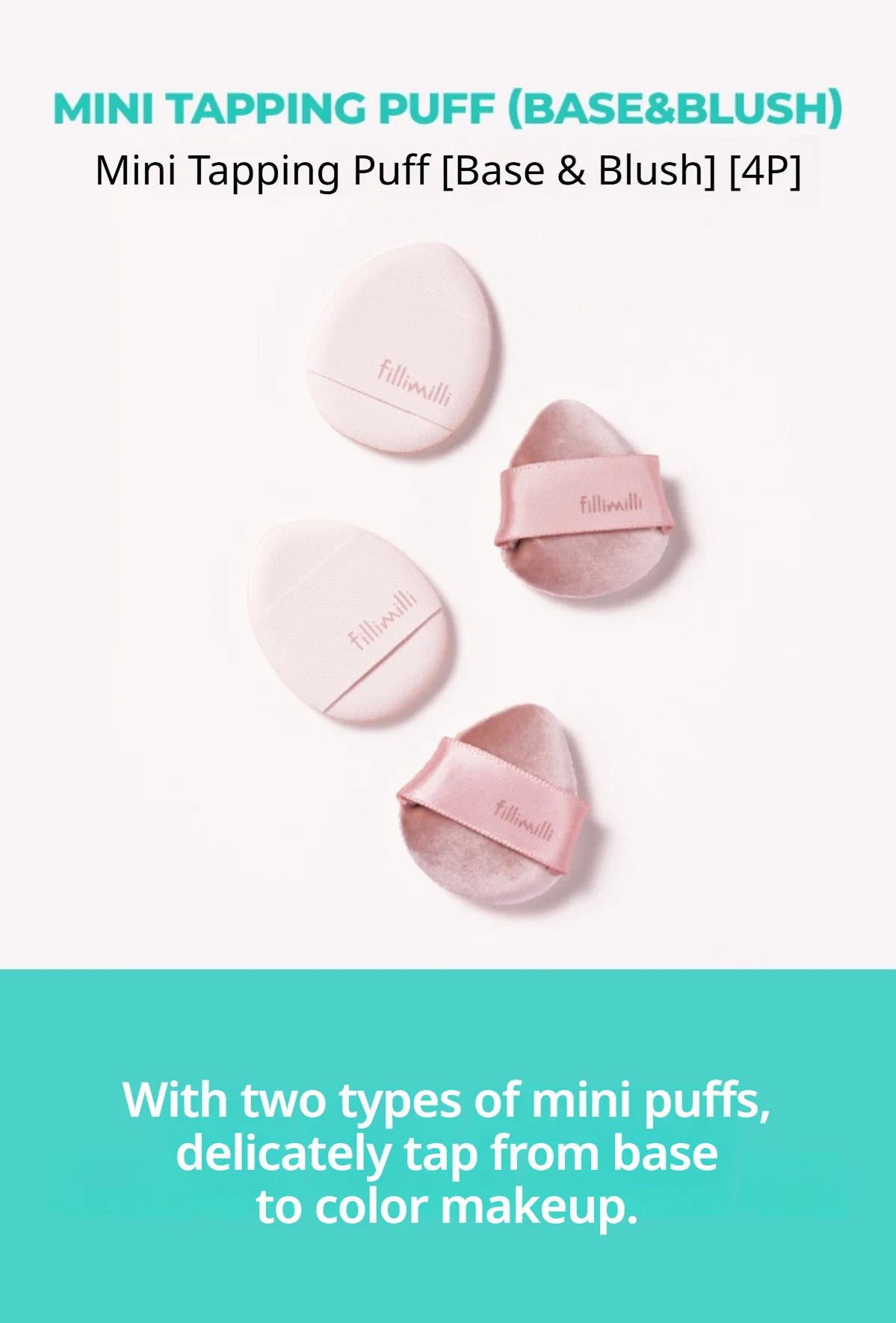 Fillimilli Mini Tapping & Blush Puff (4ea) detail 1
