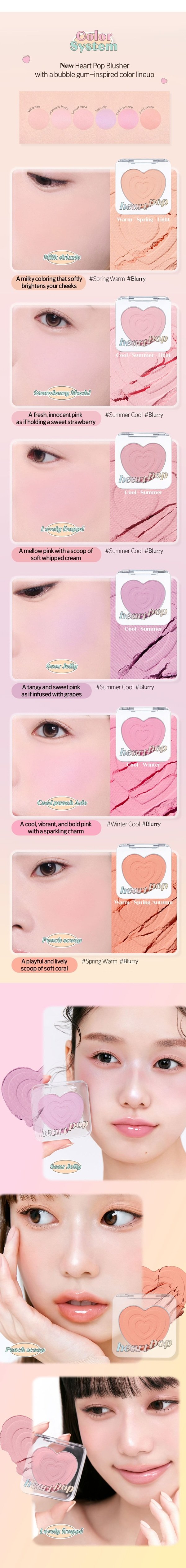 [6colors] ETUDE Heart Pop Blusher 0.14 oz.(4g) detail 4