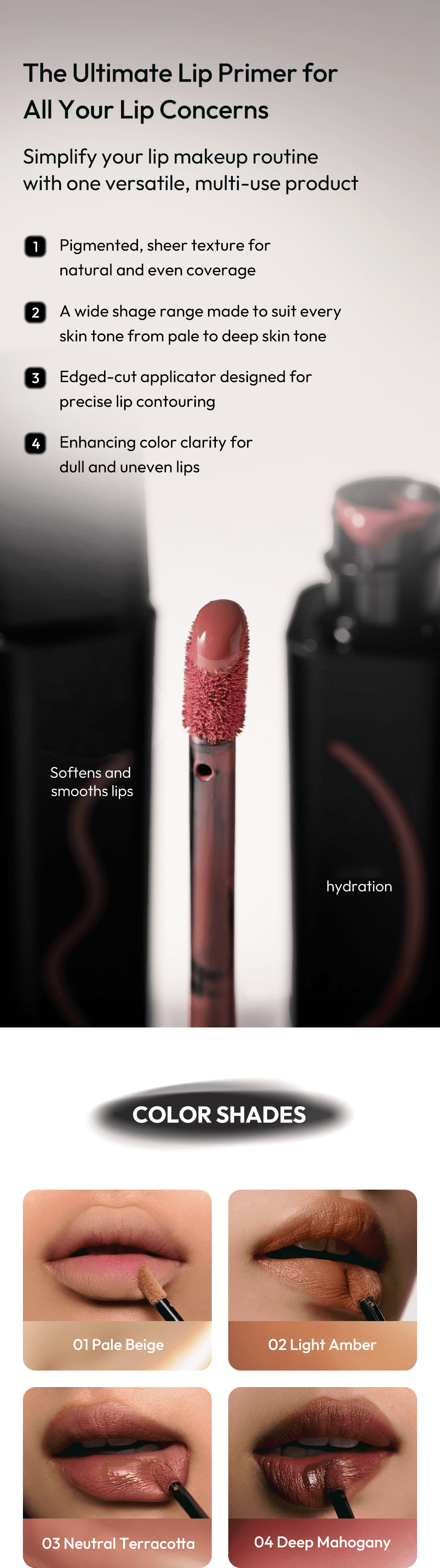 [15colors] JAVIN DE SEOUL Wink Lip Shade Primer 0.17 oz.(5g) detail 1