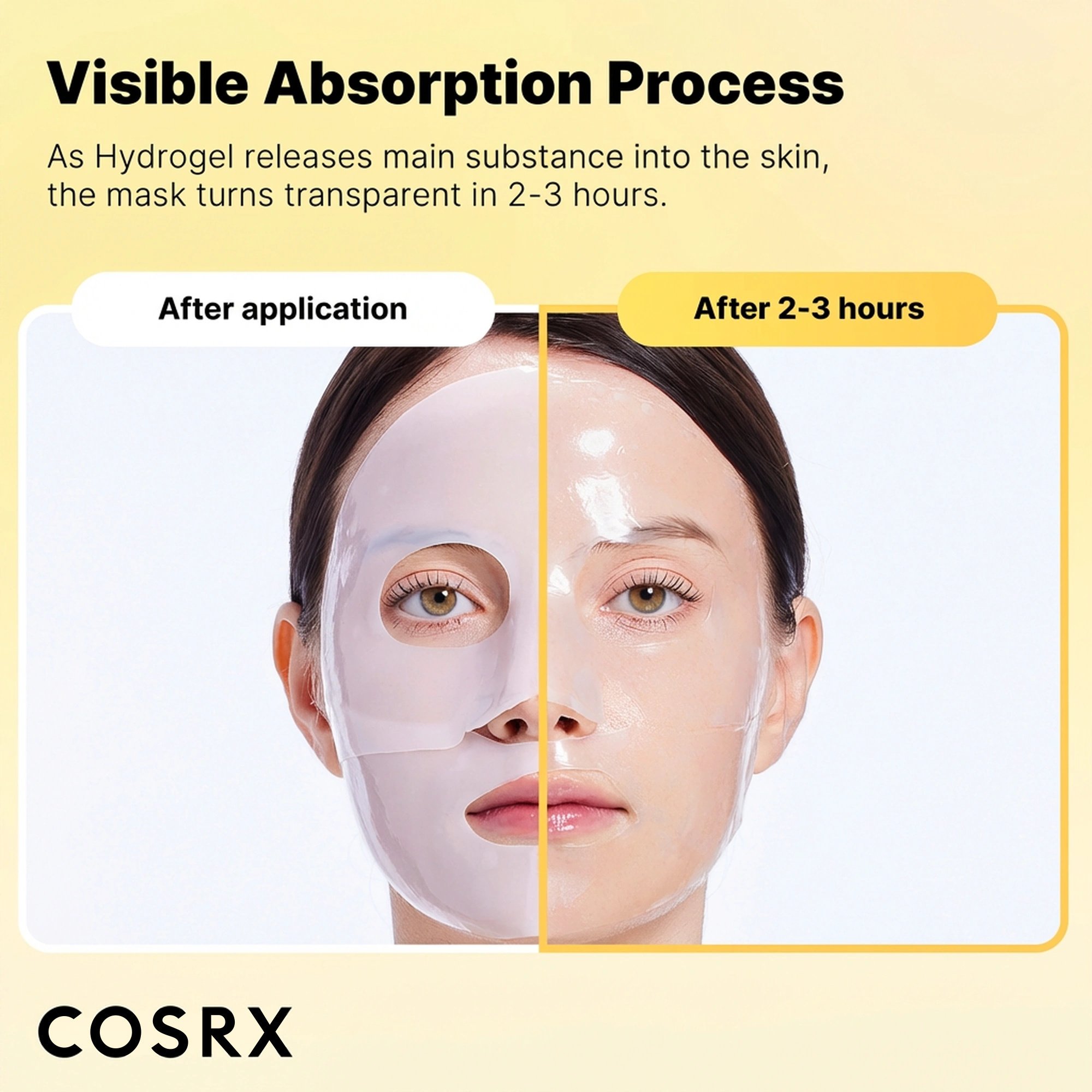 COSRX Advanced Snail Mucin Glass Glow Hydrogel Mask 1.19 oz.(34g) x 3ea detail 4