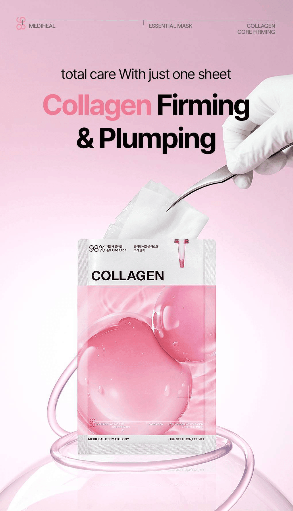 MEDIHEAL Collagen Essential Mask Core Firming 0.81 fl. oz.(24ml) x 10ea detail 3