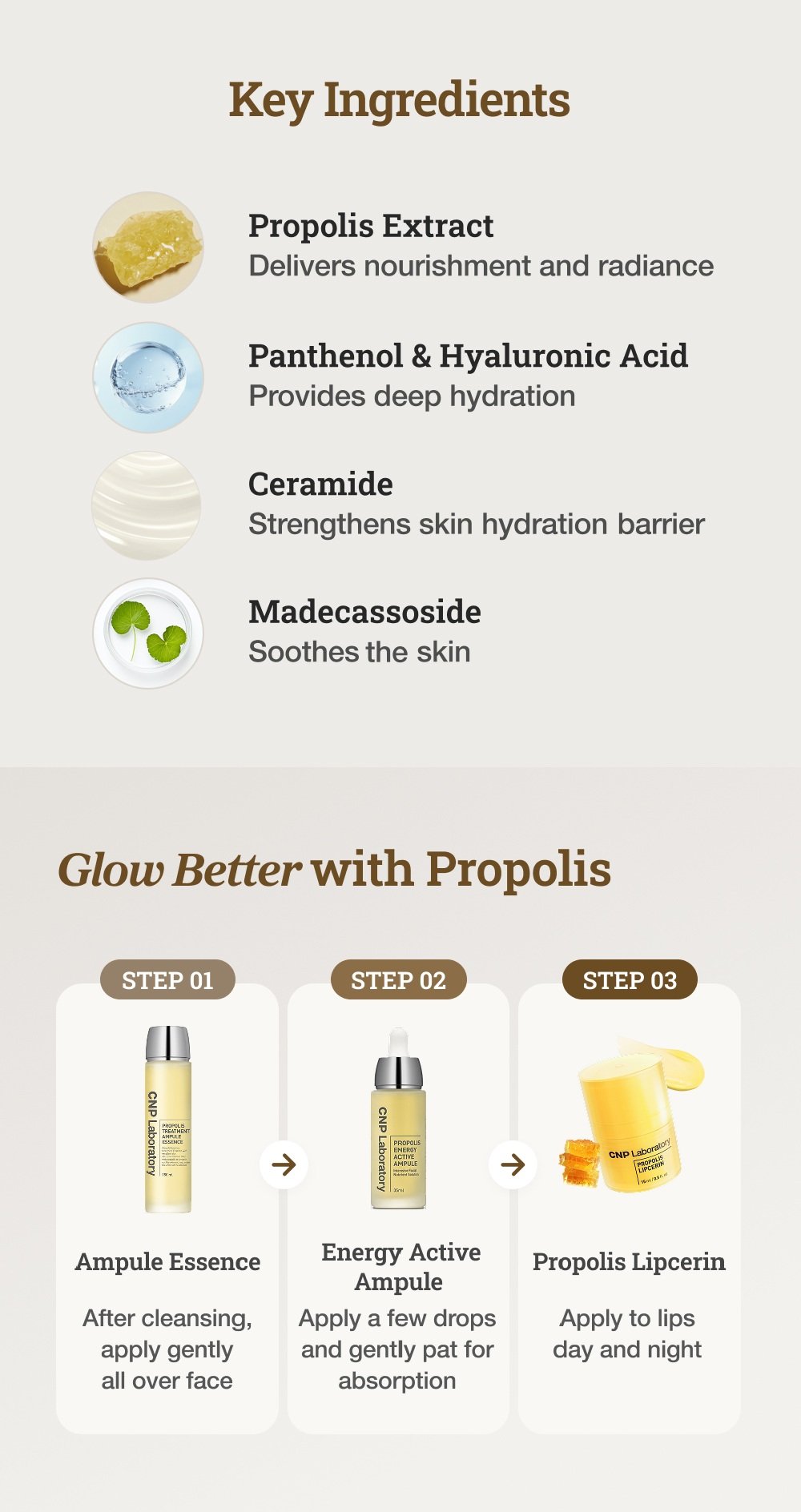 CNP Propolis Treatment Ampule Essence Set 6.76 fl. oz.(200ml) detail 2