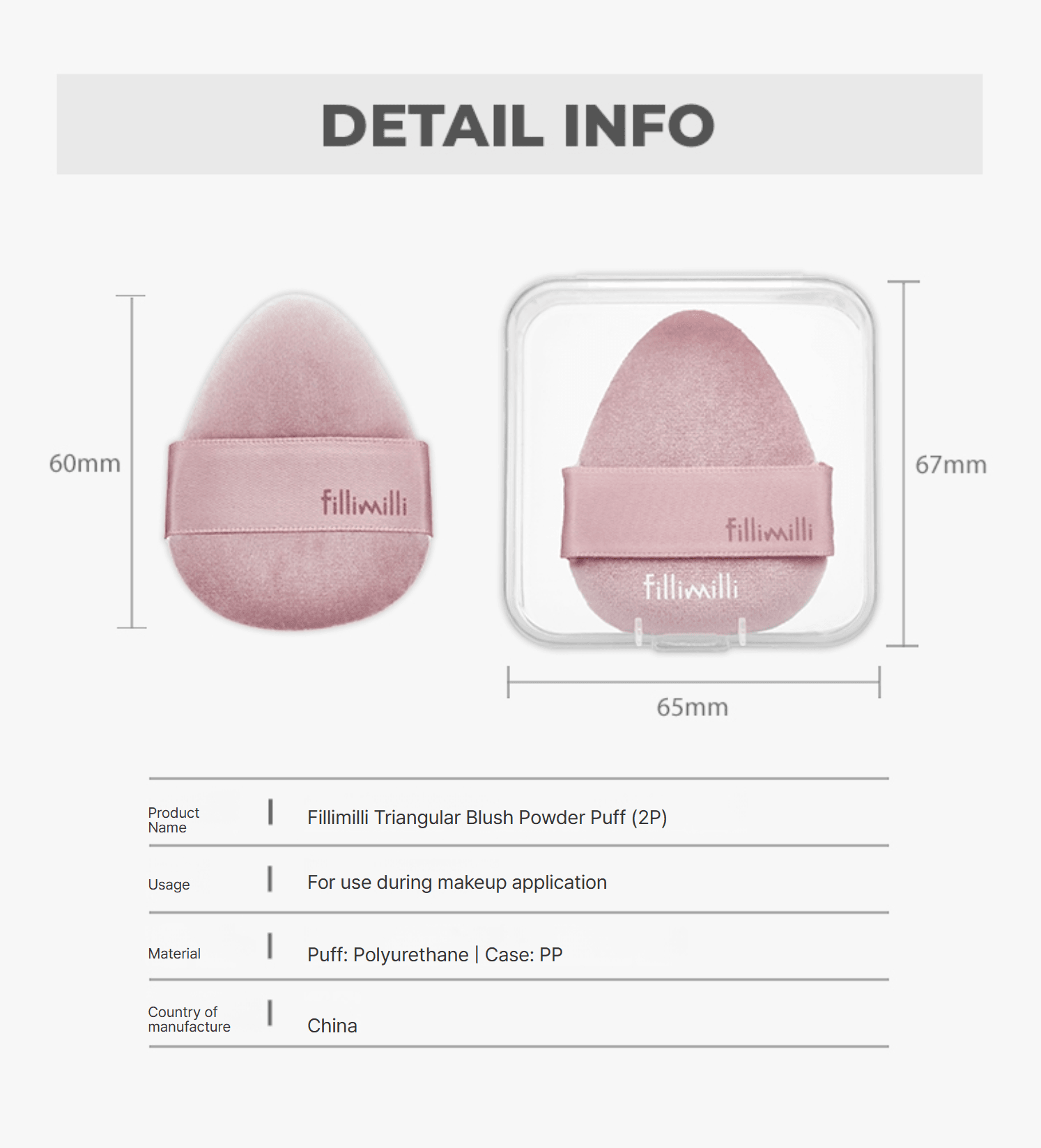 Fillimilli Triangular Blush Powder Puffs (2ea) detail 6