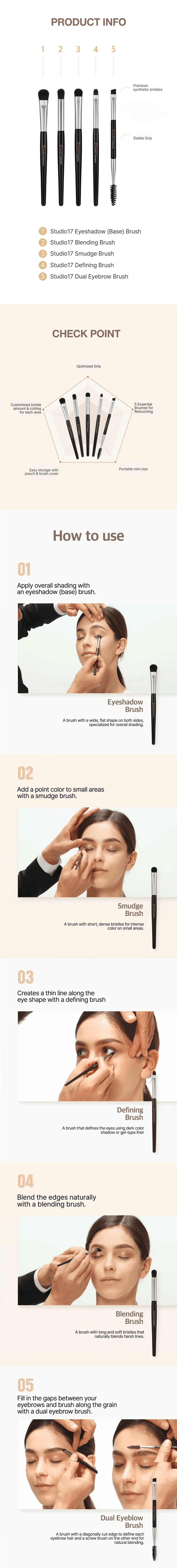 Studio17 Eye Makeup Brush Set 1.69 oz.(48g) detail 2