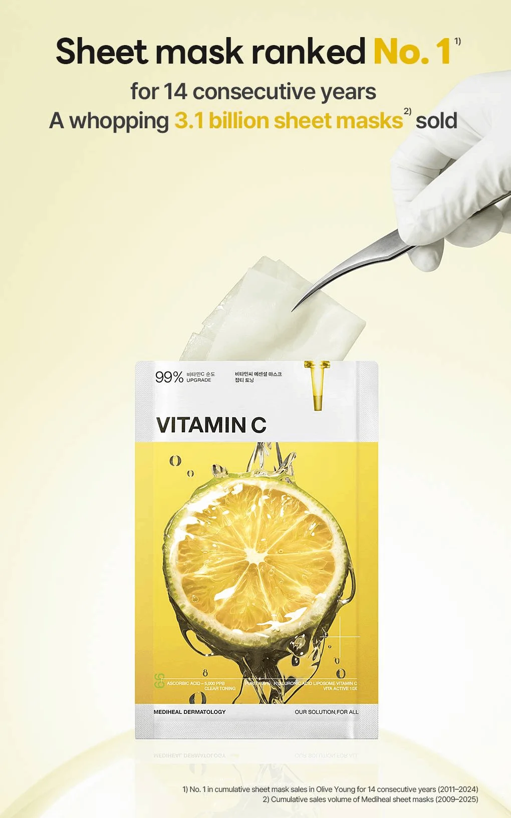 MEDIHEAL Vitamin C Essential Mask Clear Toning 0.81 fl. oz.(24ml) x 4ea detail 2