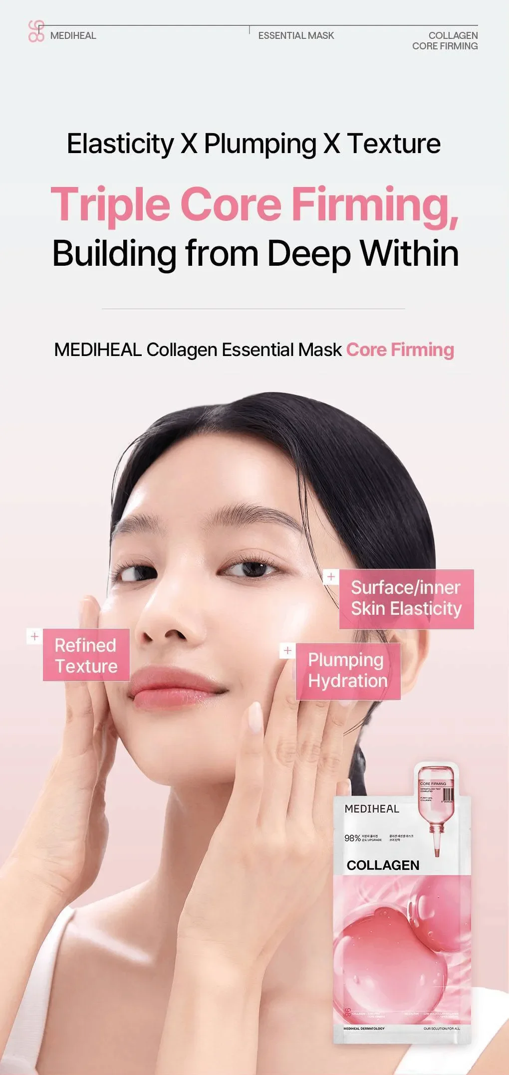 MEDIHEAL Collagen Essential Mask Core Firming 0.81 fl. oz.(24ml) x 4ea detail 2