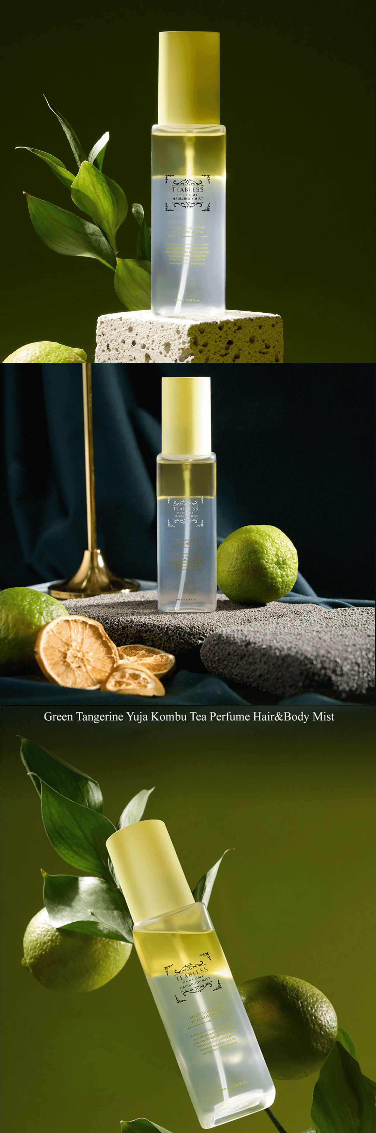 Teabless Green Tangerine Yuja Kombu Tea Perfume Hair&body Mist 3.38 fl. oz.(100ml) detail 3