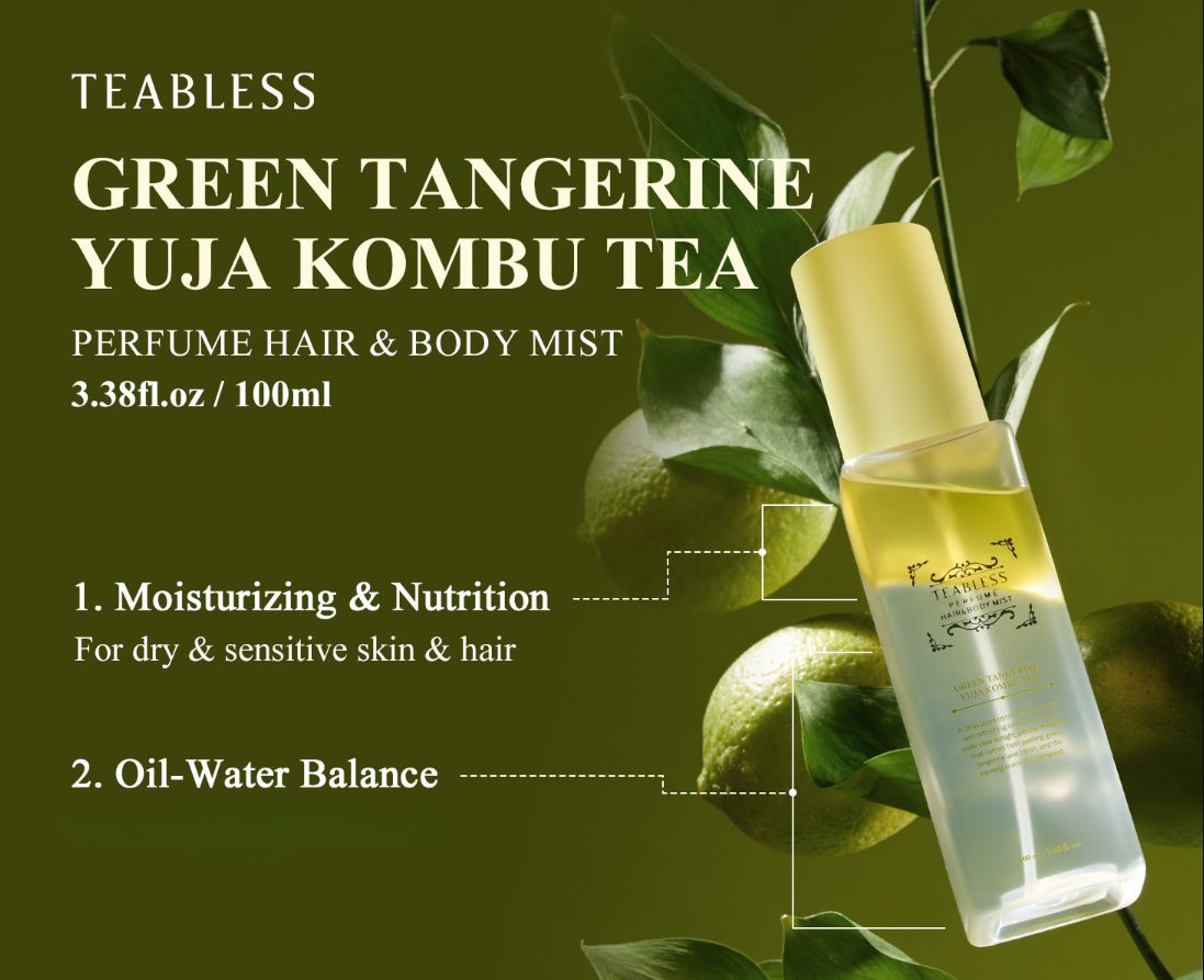 Teabless Green Tangerine Yuja Kombu Tea Perfume Hair&body Mist