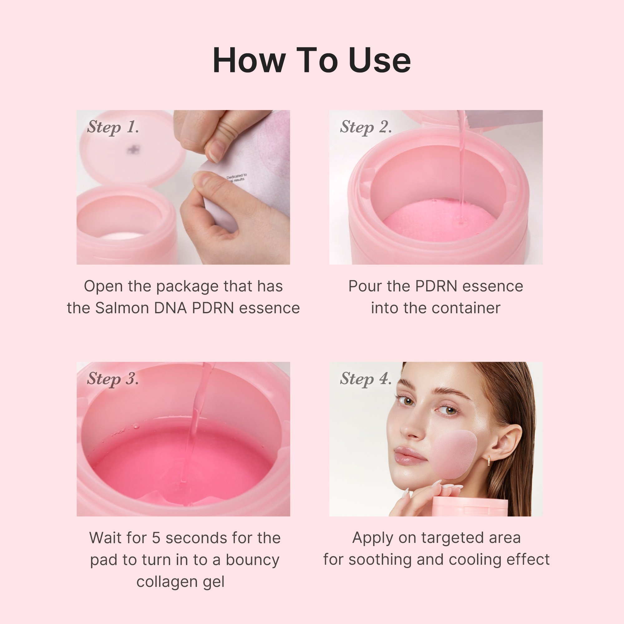 medicube PDRN Pink Collagen Toning Gel Toner Pad 4.05 fl. oz.(120ml) x 70ea detail 3