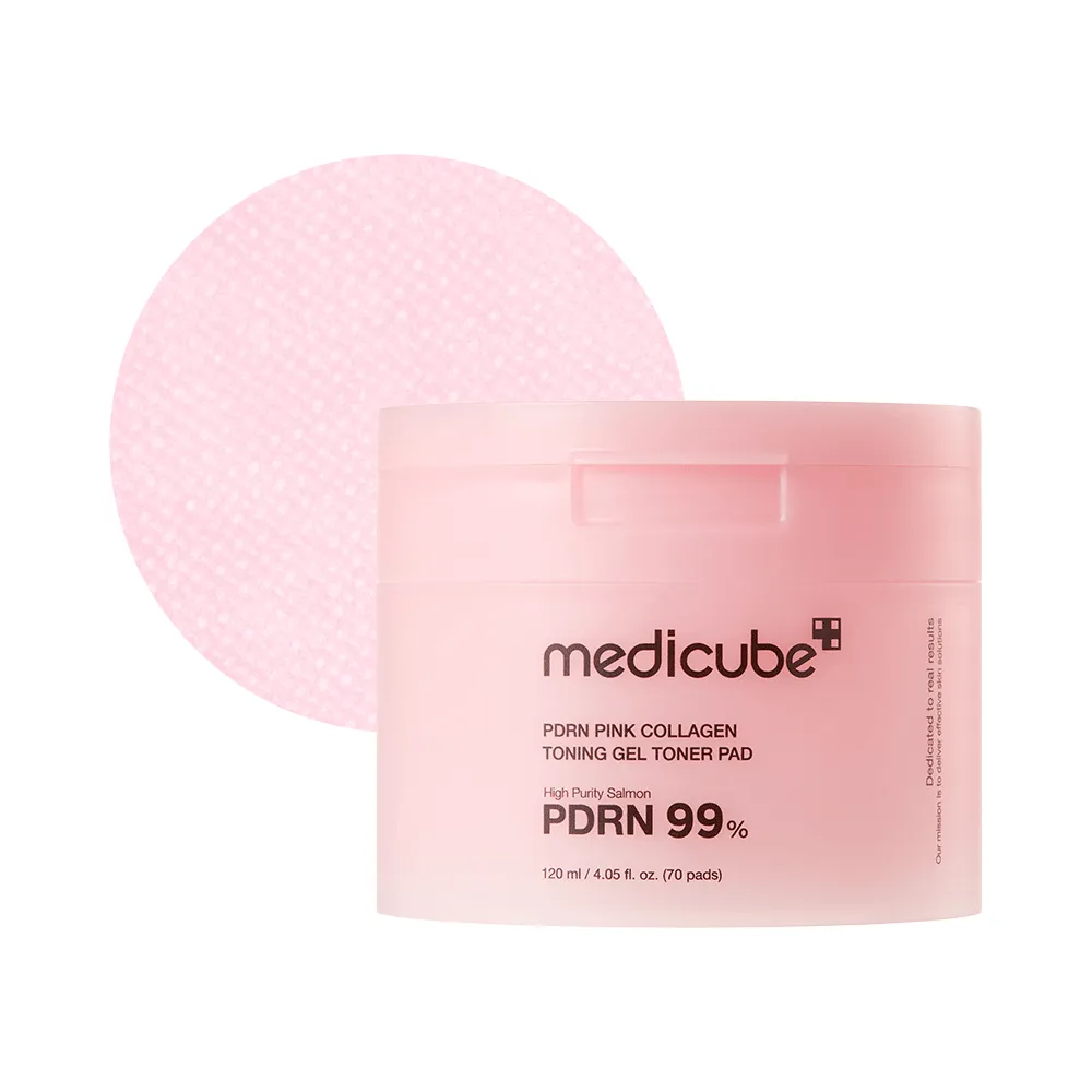 medicube PDRN Pink Collagen Toning Gel Toner Pad 4.05 fl. oz.(120ml) x 70ea