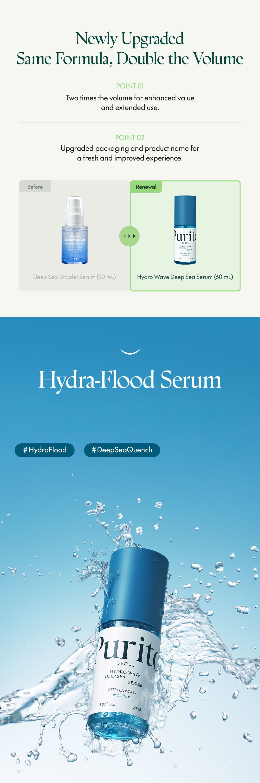 PURITO SEOUL Hydro Wave Deep Sea Serum 2.02 fl. oz.(60ml) detail 1