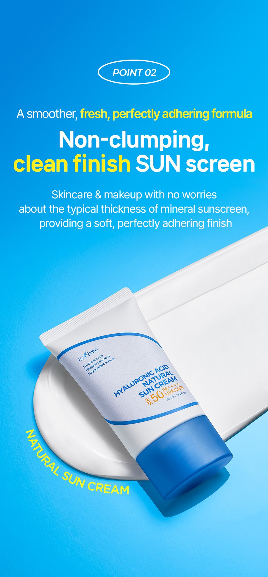 Isntree Hyaluronic Acid Natural Sun Cream 1.69 fl. oz.(50ml) detail 3